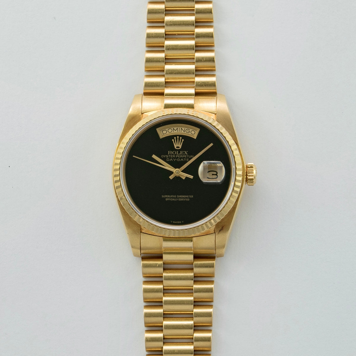 Rolex 18K YG Black Onyx Day-Date President Watch | Veralet