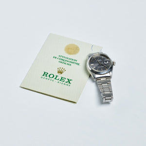 Rolex Stainless Steel Oyster Perpetual Grey Sigma Date Vintage Watch | Veralet