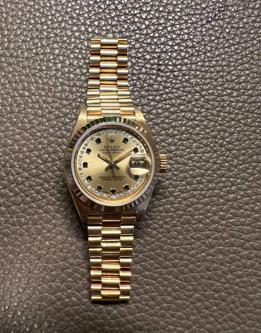 Rolex 18K Gold Ladies Datejust Watch |