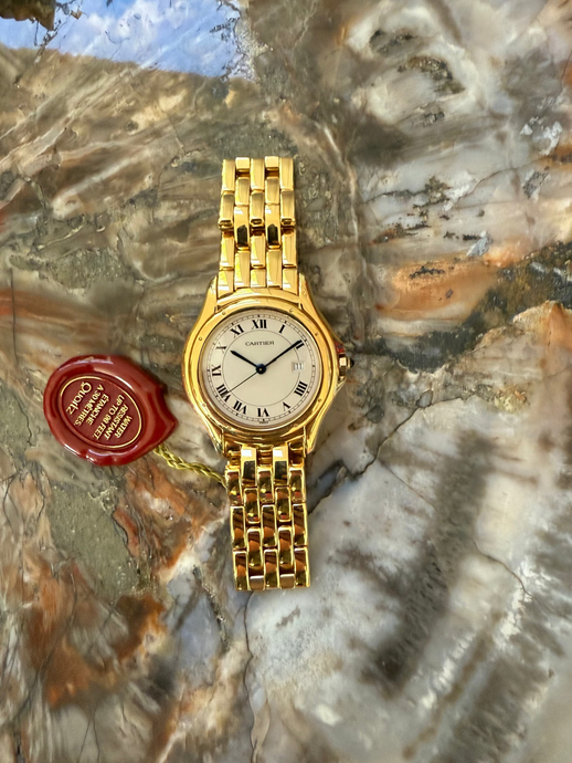 Cartier Cougar 18K Gold Dial Watch