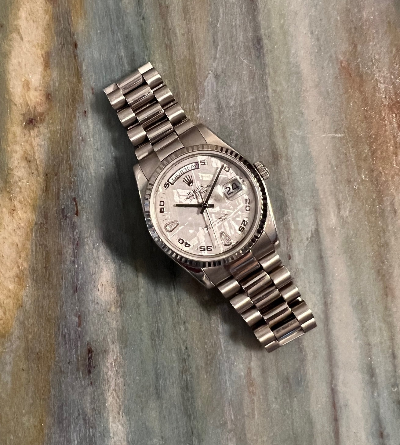 Rolex Oyster Perpetual Day-Date Meteorite Diamond Dial