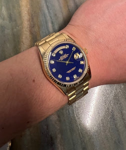 Rolex Oyster Perpetual Day-Date Lapis Diamond Dial