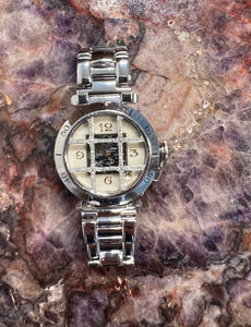 Cartier Pasha Marble Dial Watch Dressed