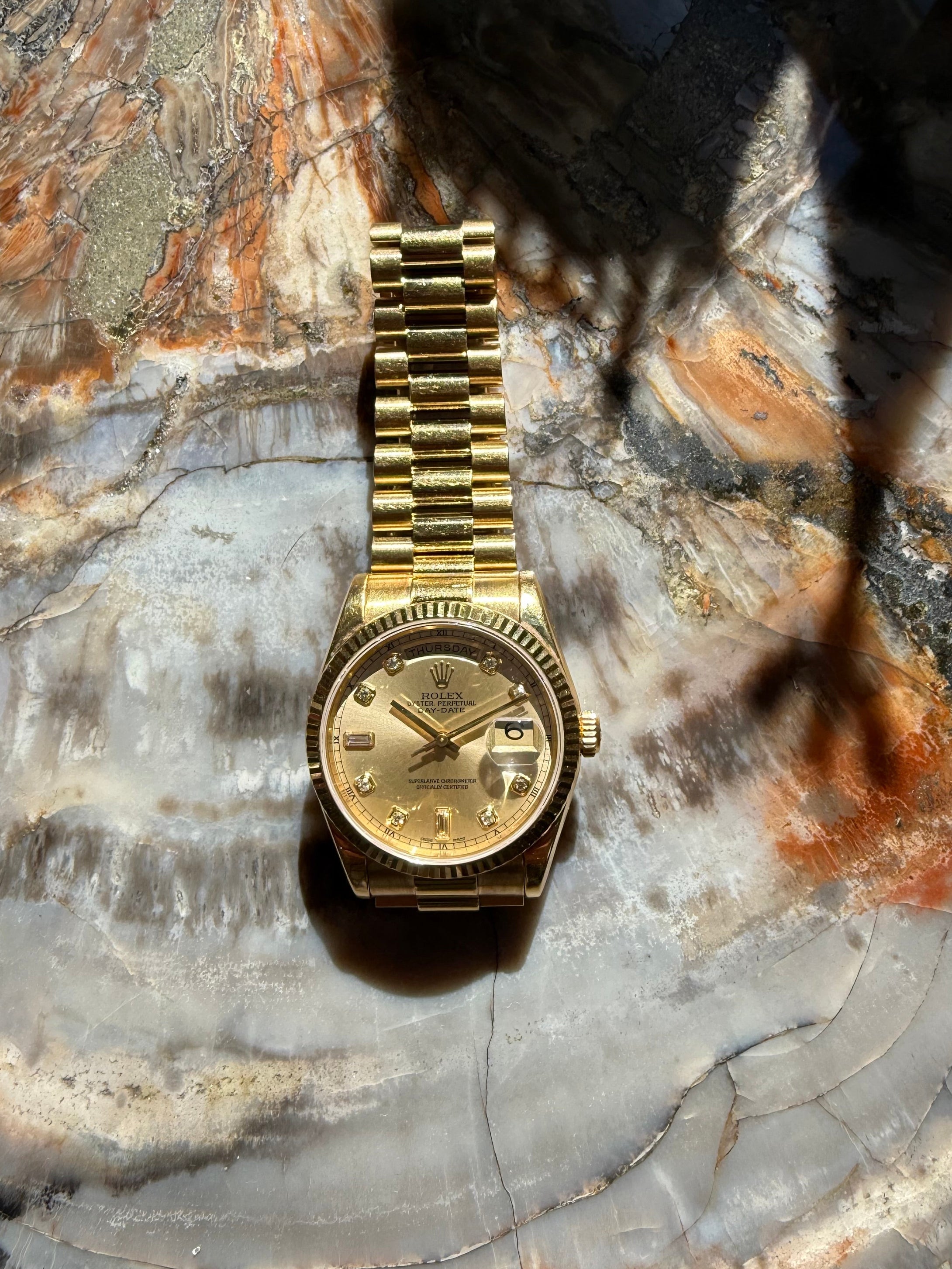Rolex Oyster Perpetual Day-Date Factory Diamond Dial
