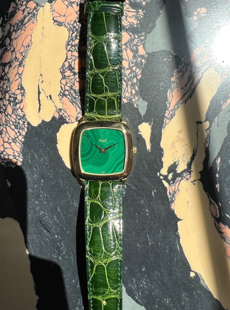 Piaget Yellow Gold Malachite Vintage Watch | Veralet