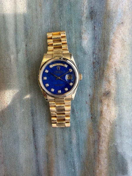 Rolex Oyster Perpetual Day-Date Lapis Diamond Dial