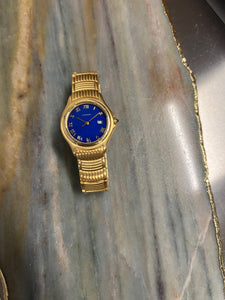 Cartier Cougar Panthere 18K Gold Enamel Dial Watch