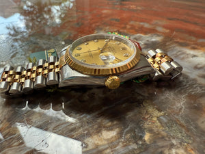 Rolex Factory Champagne Diamond Datejust