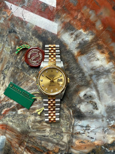 Rolex Factory Champagne Diamond Datejust