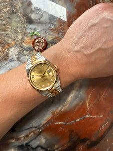 Rolex Factory Champagne Diamond Datejust