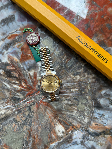 Rolex Factory Champagne Diamond Datejust