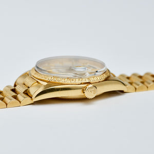 Rolex 18K Yellow Gold Champagne Doorstep Day-Date President Vintage Watch | Veralet