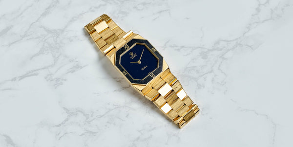 Rolex 18K YG Cellini Blue Stone Vintage Watch | Veralet Rolex 18K YG Cellini Blue Stone Vintage Watch | Veralet