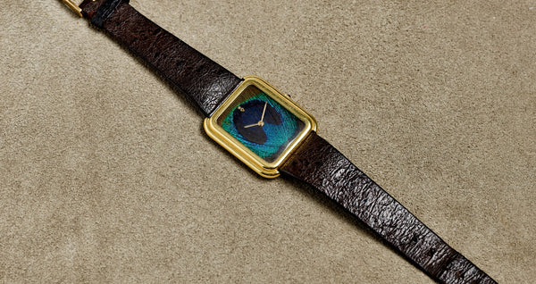 Corum 18K Yellow Gold Peacock Feather Watch | Veralet
