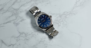 Rolex Stainless Steel Oyster Perpetual Blue Linen Air-King Vintage Watch | Veralet