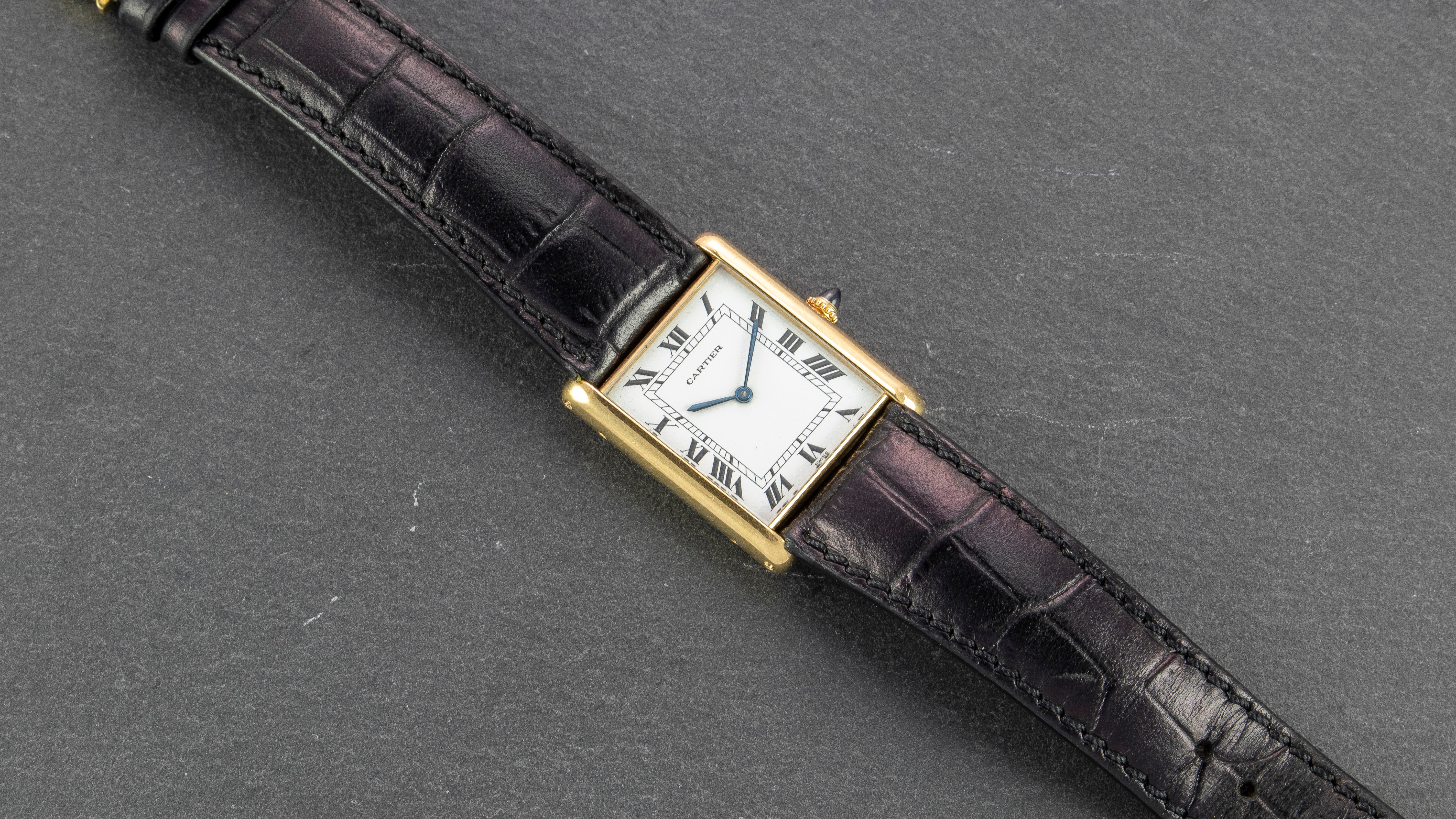 Cartier 18K Yellow Gold Tank Jumbo Automatic Vintage Watch | Veralet