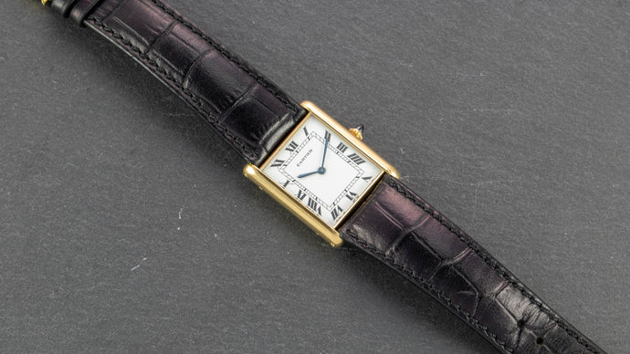Cartier 18K Yellow Gold Tank Jumbo Automatic Vintage Watch | Veralet
