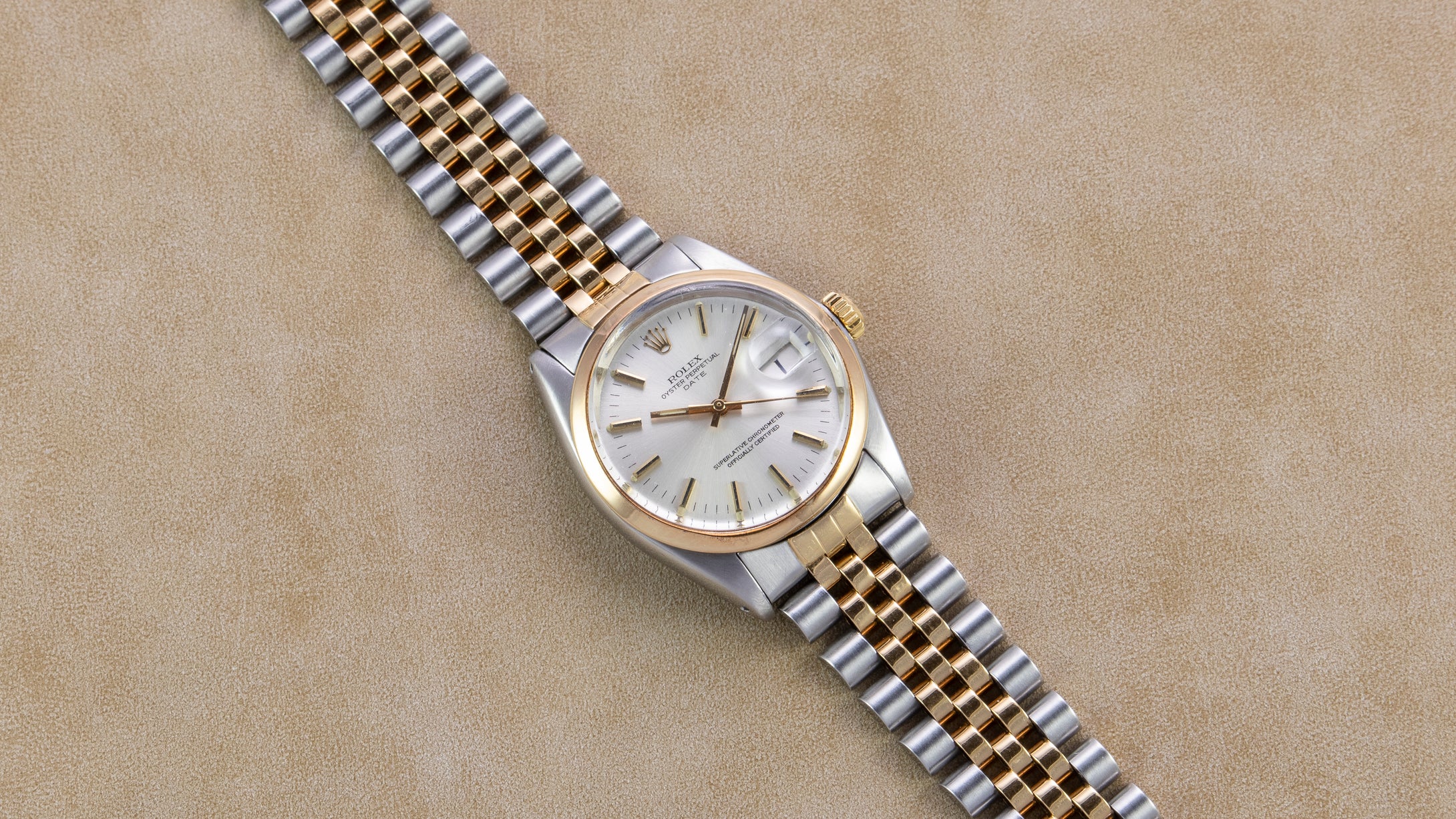 Rolex Two-Tone Oyster Perpetual Date Vintage Watch with Jubilee Bracelet | Veralet