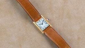 Cartier 18K Yellow Gold Ladies Tank Manual Wind Vintage Watch | Veralet