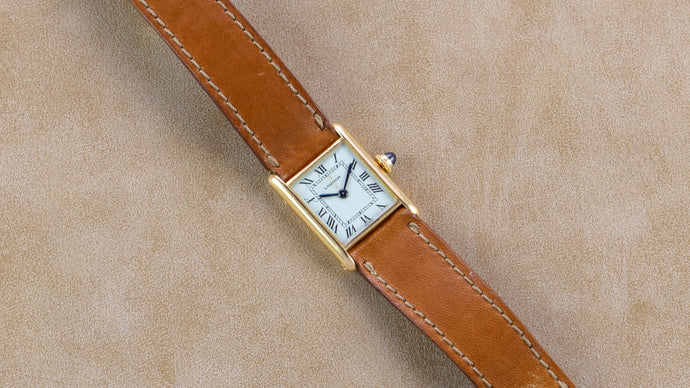 Cartier 18K Yellow Gold Ladies Tank Manual Wind Vintage Watch | Veralet