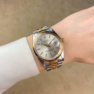 Rolex Two-Tone Oyster Perpetual Date Vintage Watch with Jubilee Bracelet | Veralet