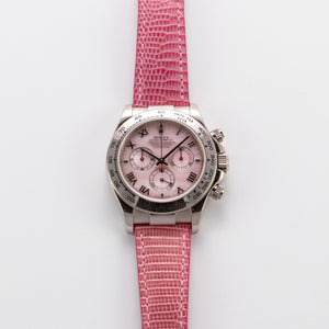 Rolex 18K White Gold Cosmograph Daytona Pink Beach with Original Box and Papers | Veralet