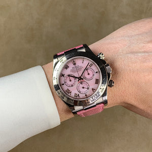 Rolex 18K White Gold Cosmograph Daytona Pink Beach with Original Box and Papers | Veralet