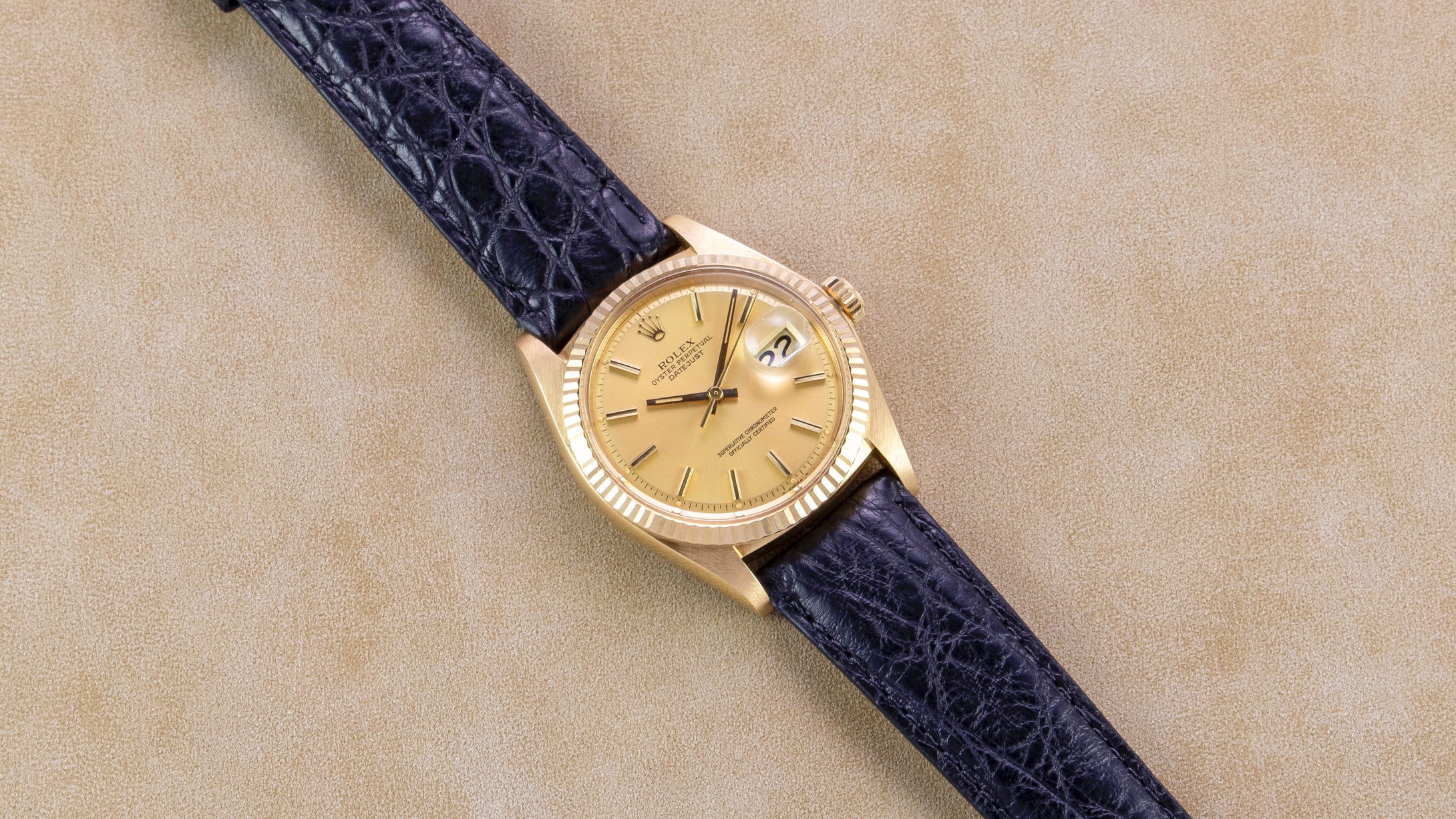 Rolex 18K Yellow Gold Marigold Datejust Vintage Watch | Veralet